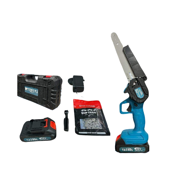 Mini Sierra Inalámbrica TASBEL™ + 2 Baterías 48V, Maleta, Cargador y Cadena