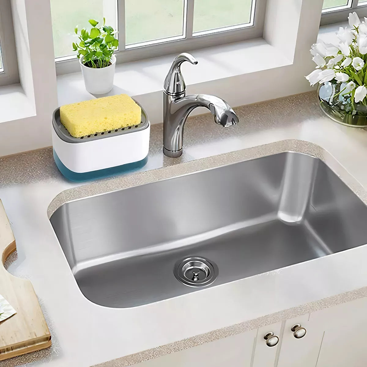 Dispensador De Jabon Para Cocina Esponja