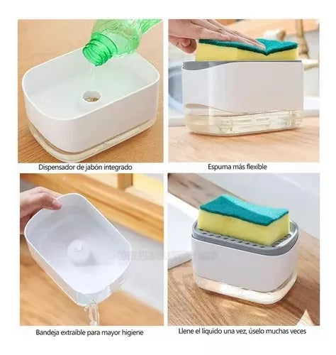 Dispensador De Jabon Para Cocina Esponja