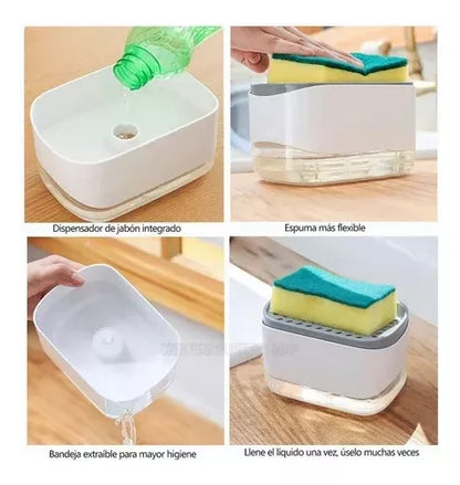 Dispensador De Jabon Para Cocina Esponja