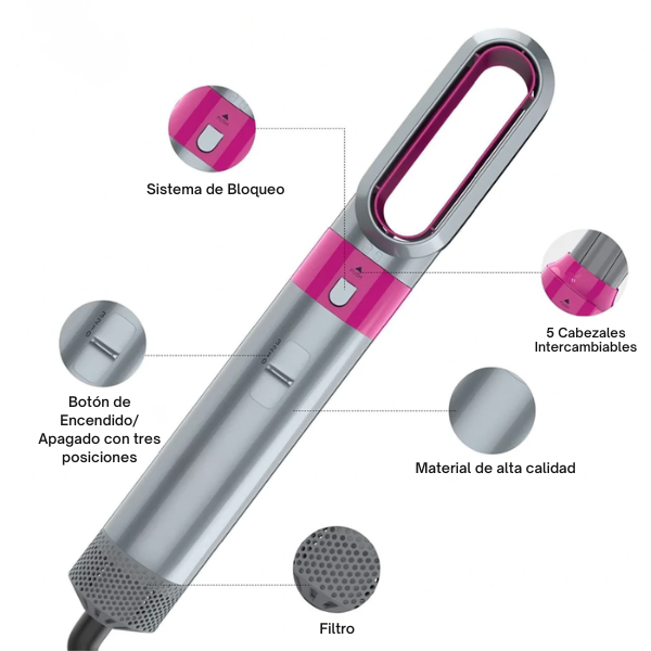 AirStyler™ Cepillo Secador 5 En 1 Profesional