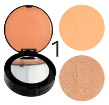 Polvo compacto + Base + iluminador 3en1