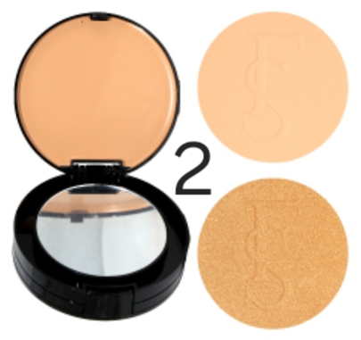 Polvo compacto + Base + iluminador 3en1