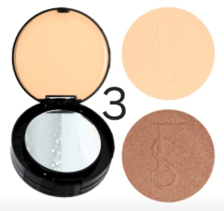Polvo compacto + Base + iluminador 3en1