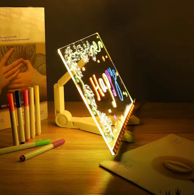 🎁 Pizarra Lampara LED Acrílica + 7 Colores 🌈