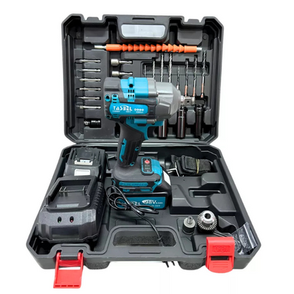 Llave de Impacto Inalámbrica TASBEL™ 98V + 2 Batería 4.0Ah + Maleta con Accesorios