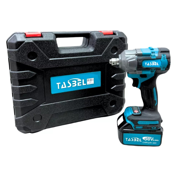 Llave de Impacto Inalámbrica TASBEL™ 98V + 2 Batería 4.0Ah + Maleta con Accesorios